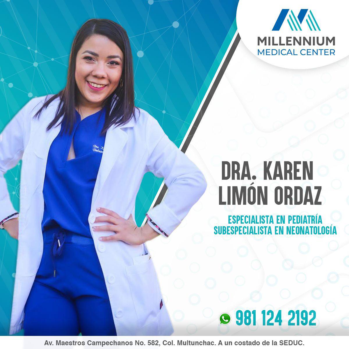 Dra. Karen Limón Ordaz especialista en Pediatría y Neonatología